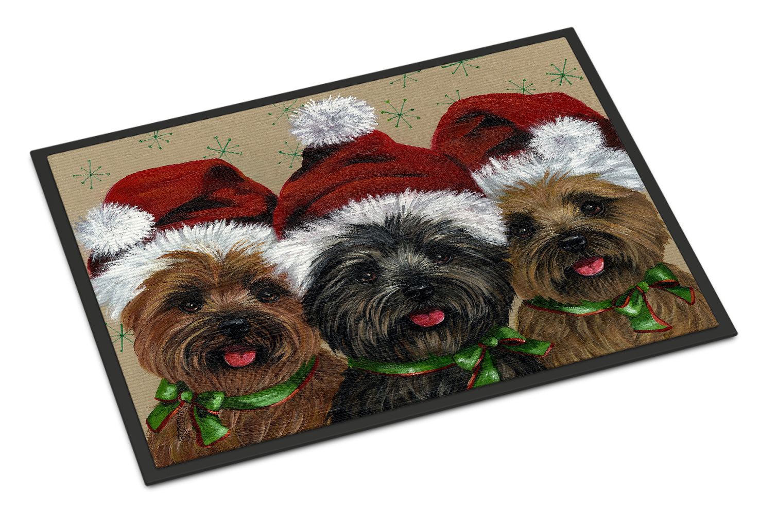 Cairn Terrier Christmas Ceaser and Co Indoor or Outdoor Mat 18x27 PPP3251MAT - the-store.com