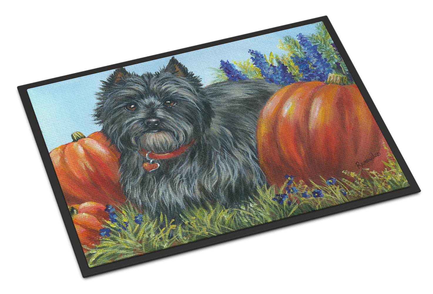 Cairn Terrier Mom's Pumpkins Indoor or Outdoor Mat 18x27 PPP3253MAT - the-store.com