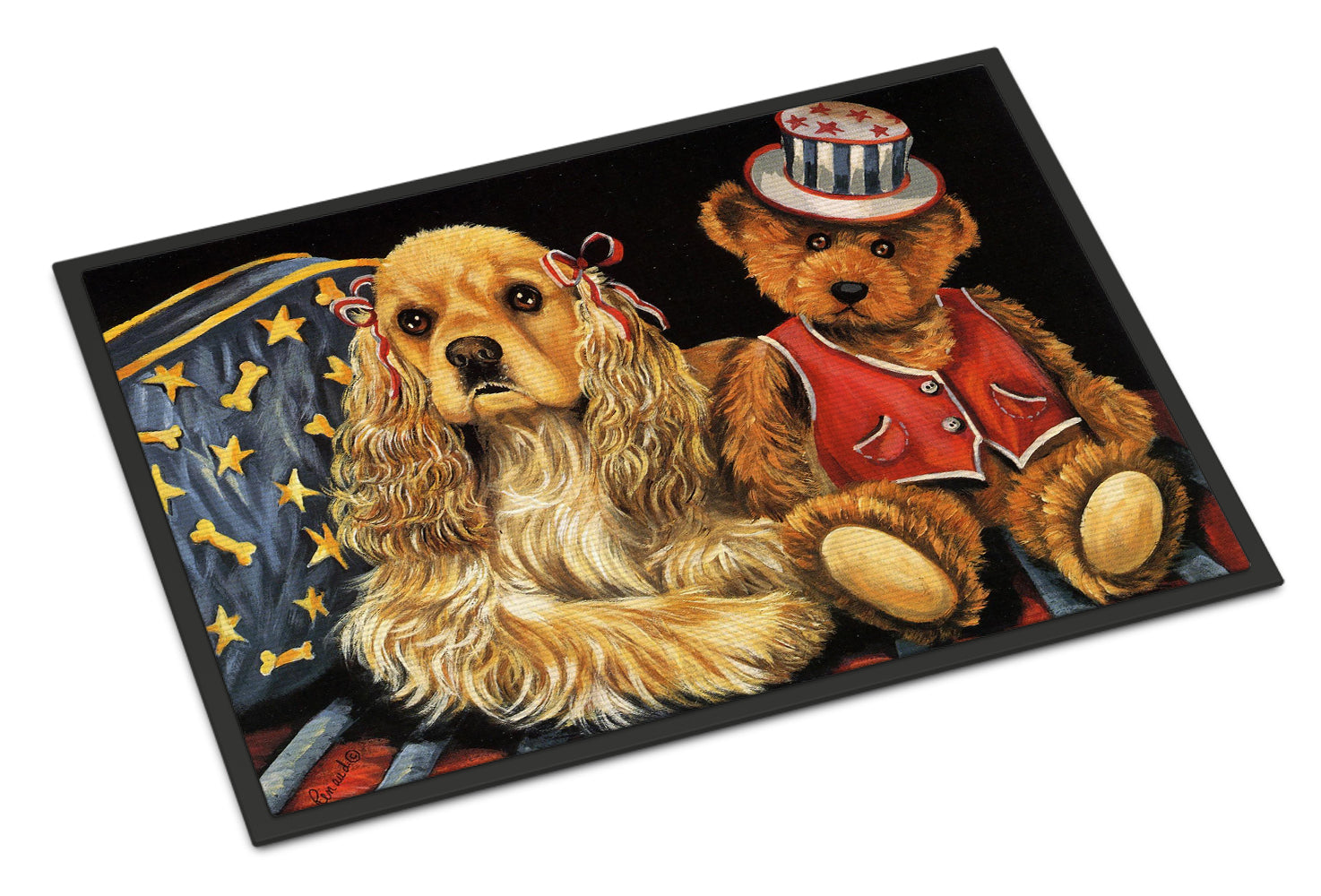 Cocker Spaniel Annie and Henri Indoor or Outdoor Mat 18x27 PPP3256MAT - the-store.com