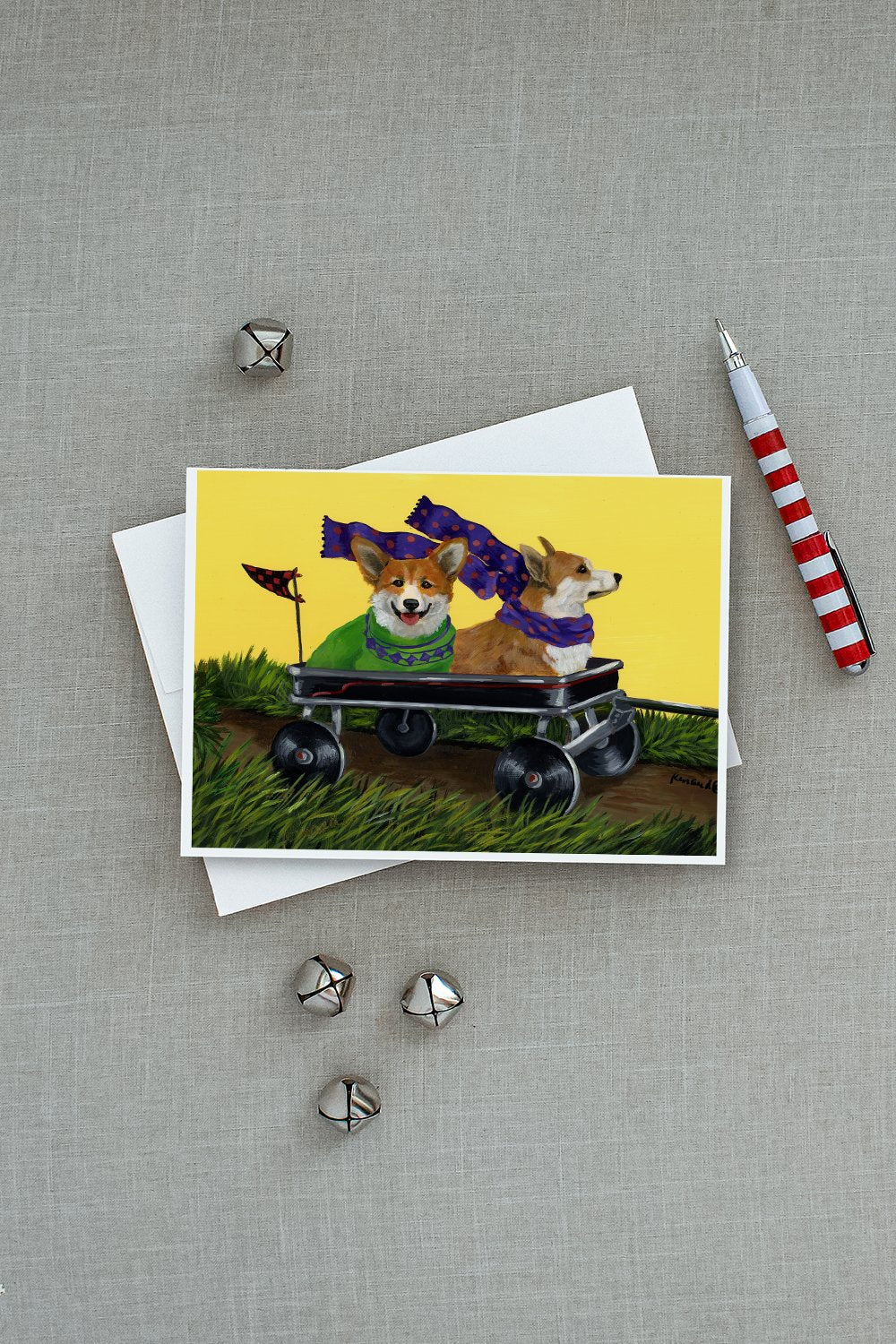 Corgi Express Greeting Cards and Envelopes Pack of 8 - the-store.com