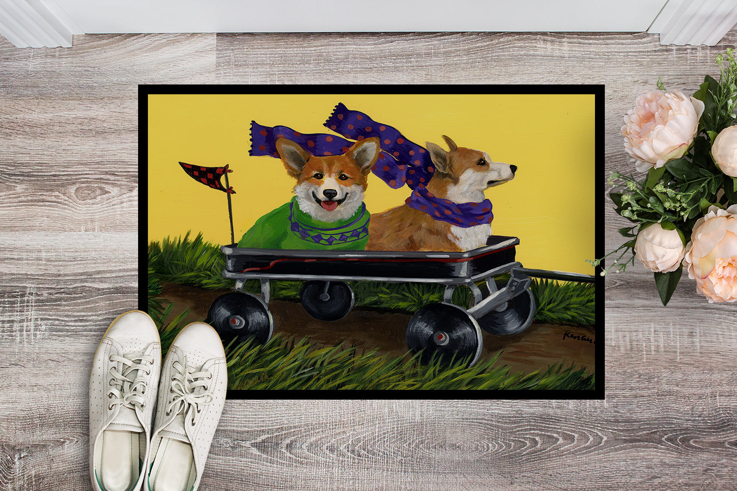 Corgi Express Indoor or Outdoor Mat 18x27 PPP3257MAT - the-store.com