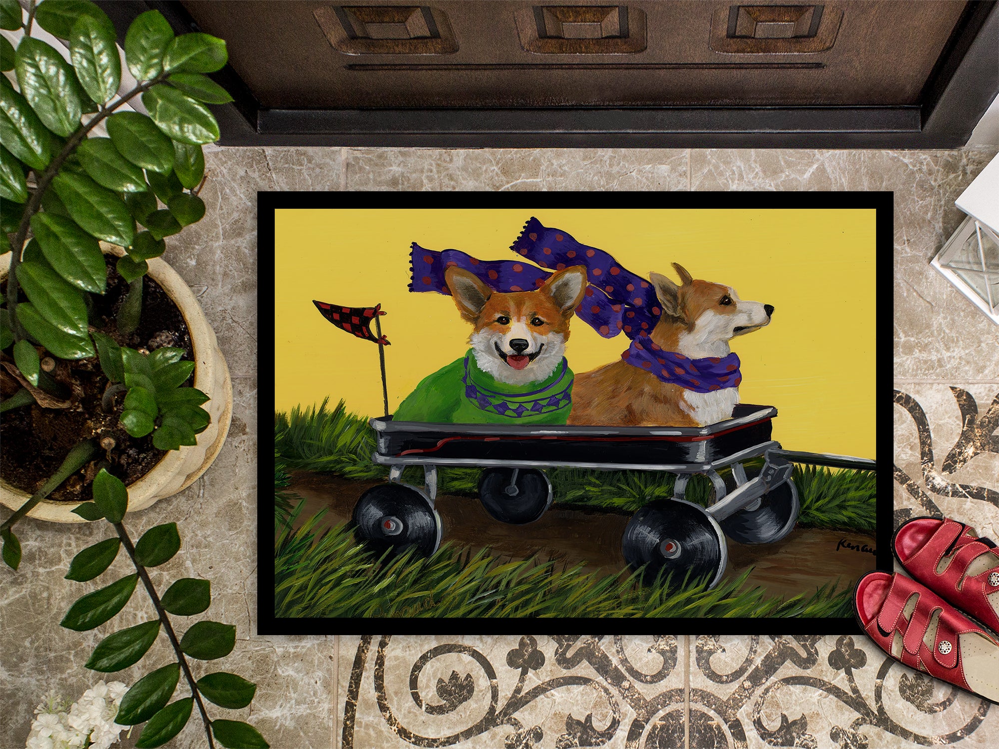 Corgi Express Indoor or Outdoor Mat 18x27 PPP3257MAT - the-store.com