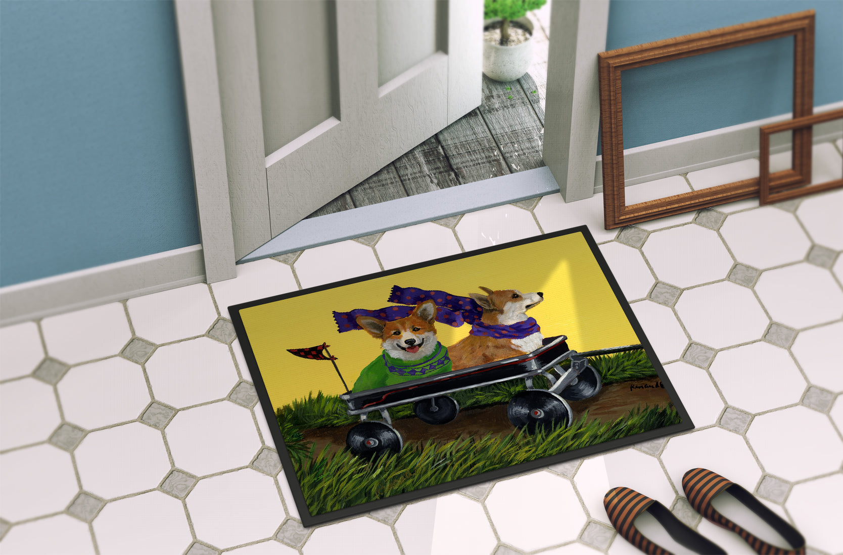 Corgi Express Indoor or Outdoor Mat 18x27 PPP3257MAT - the-store.com