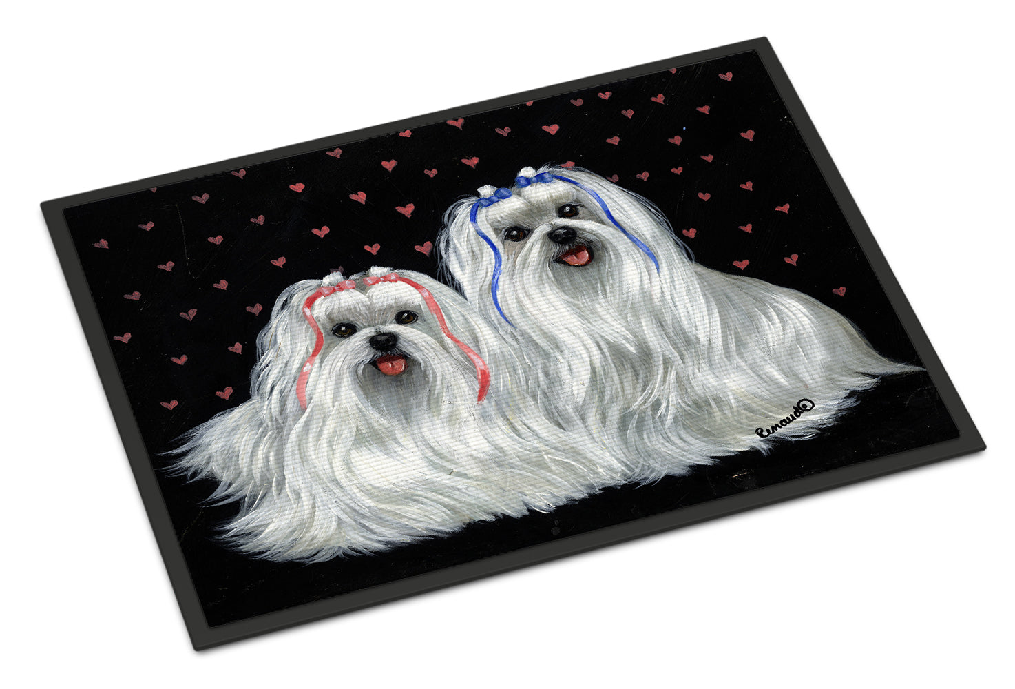 Maltese Sweethearts Indoor or Outdoor Mat 18x27 PPP3263MAT - the-store.com