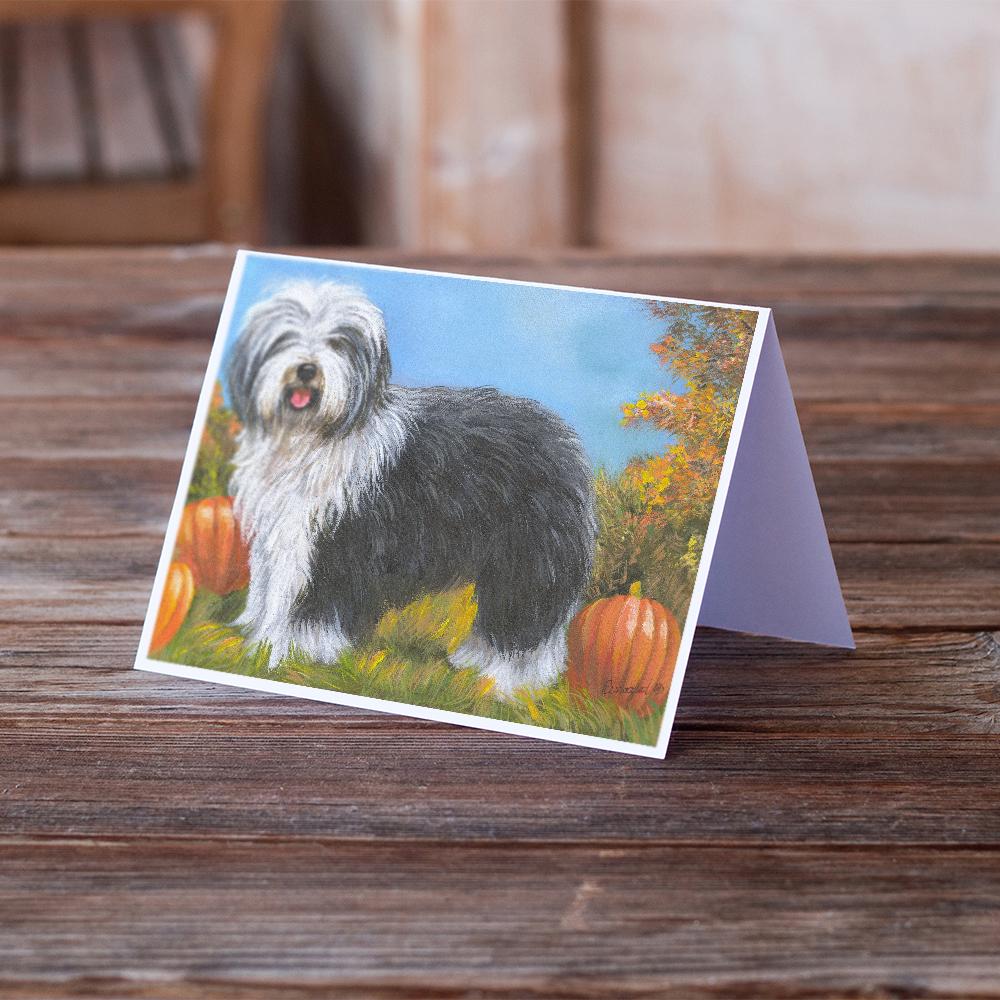 Old English Sheepdog Ocotoberfest Greeting Cards and Envelopes Pack of 8 - the-store.com