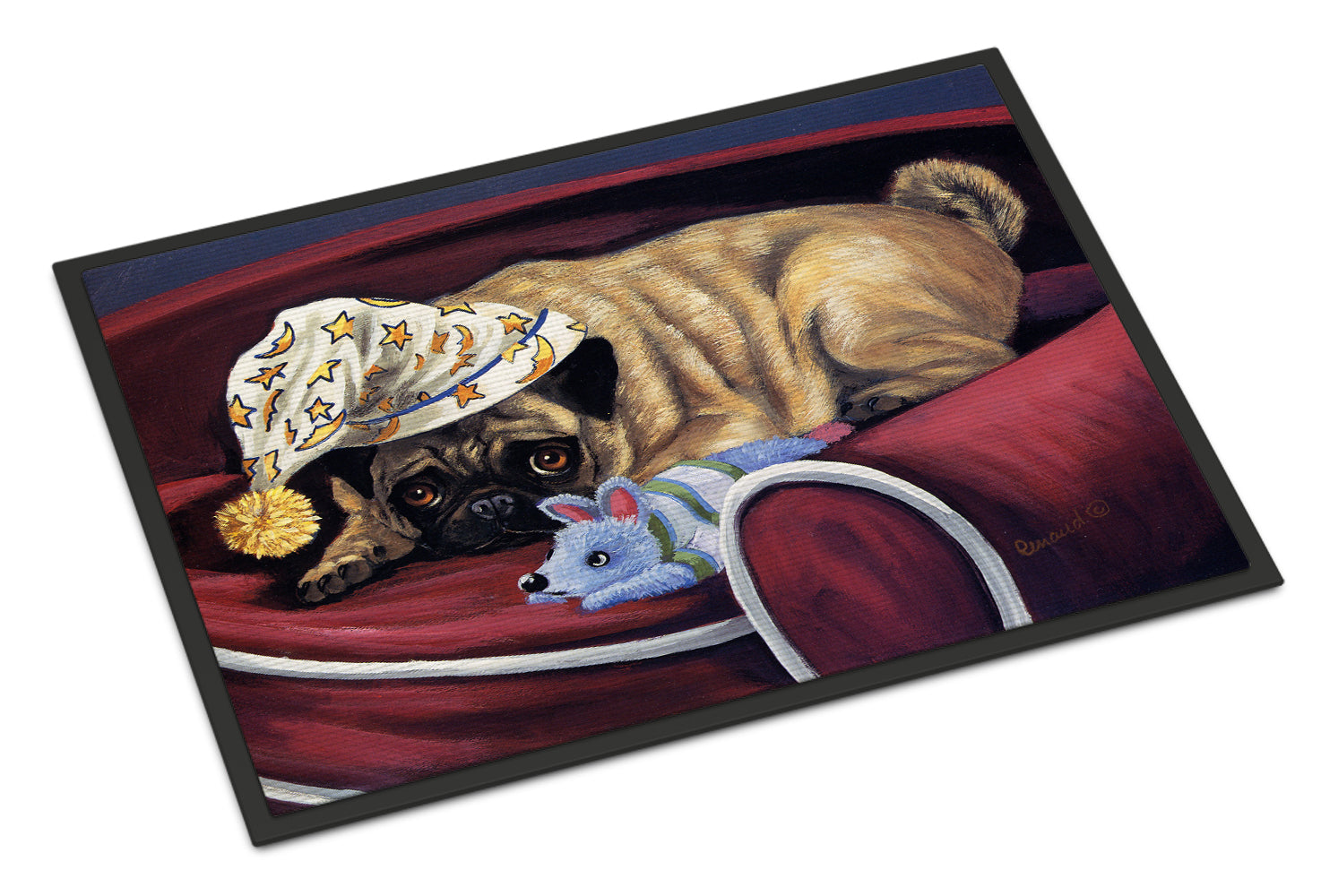 Pug Goodnight Sweetheart Indoor or Outdoor Mat 18x27 PPP3269MAT - the-store.com