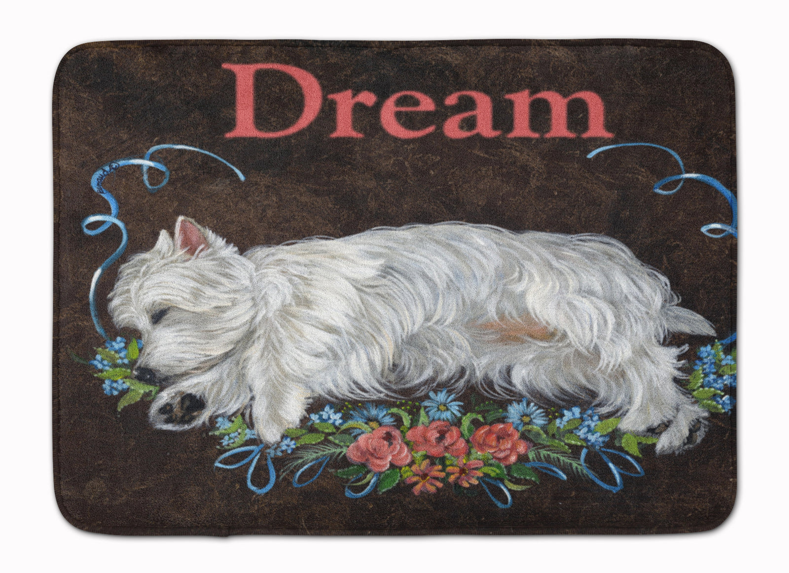 Westie Dream Machine Washable Memory Foam Mat PPP3278RUG - the-store.com