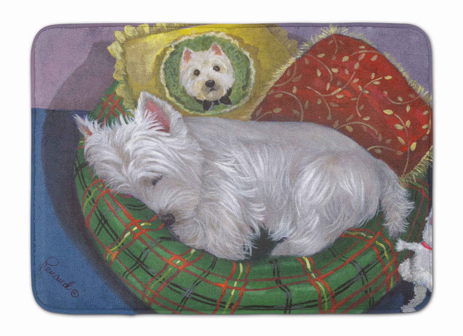 Westie Precious Toto Machine Washable Memory Foam Mat PPP3282RUG - the-store.com