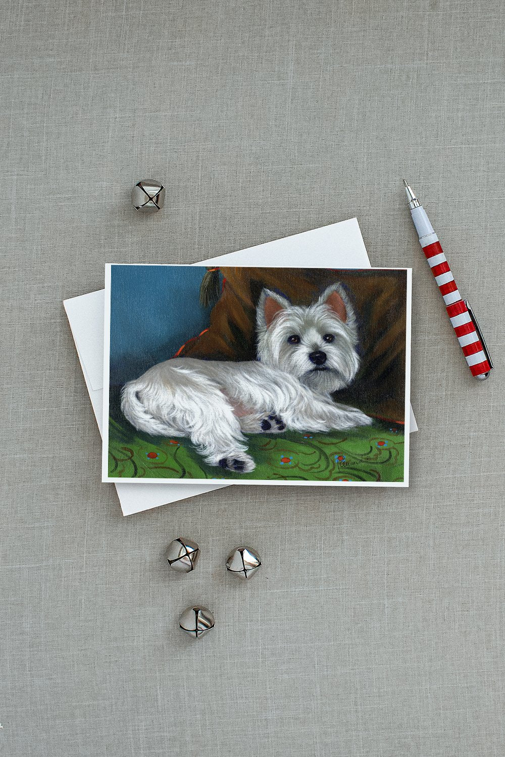 Westie Wake Up Greeting Cards and Envelopes Pack of 8 - the-store.com