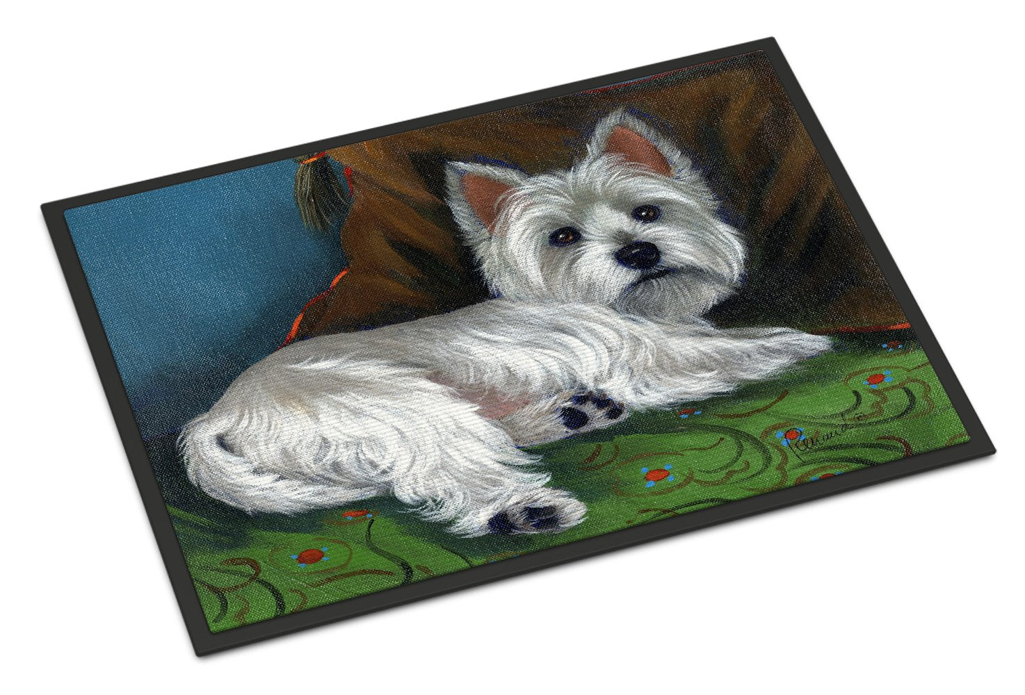 Westie Wake Up Indoor or Outdoor Mat 24x36 PPP3287JMAT by Caroline's Treasures