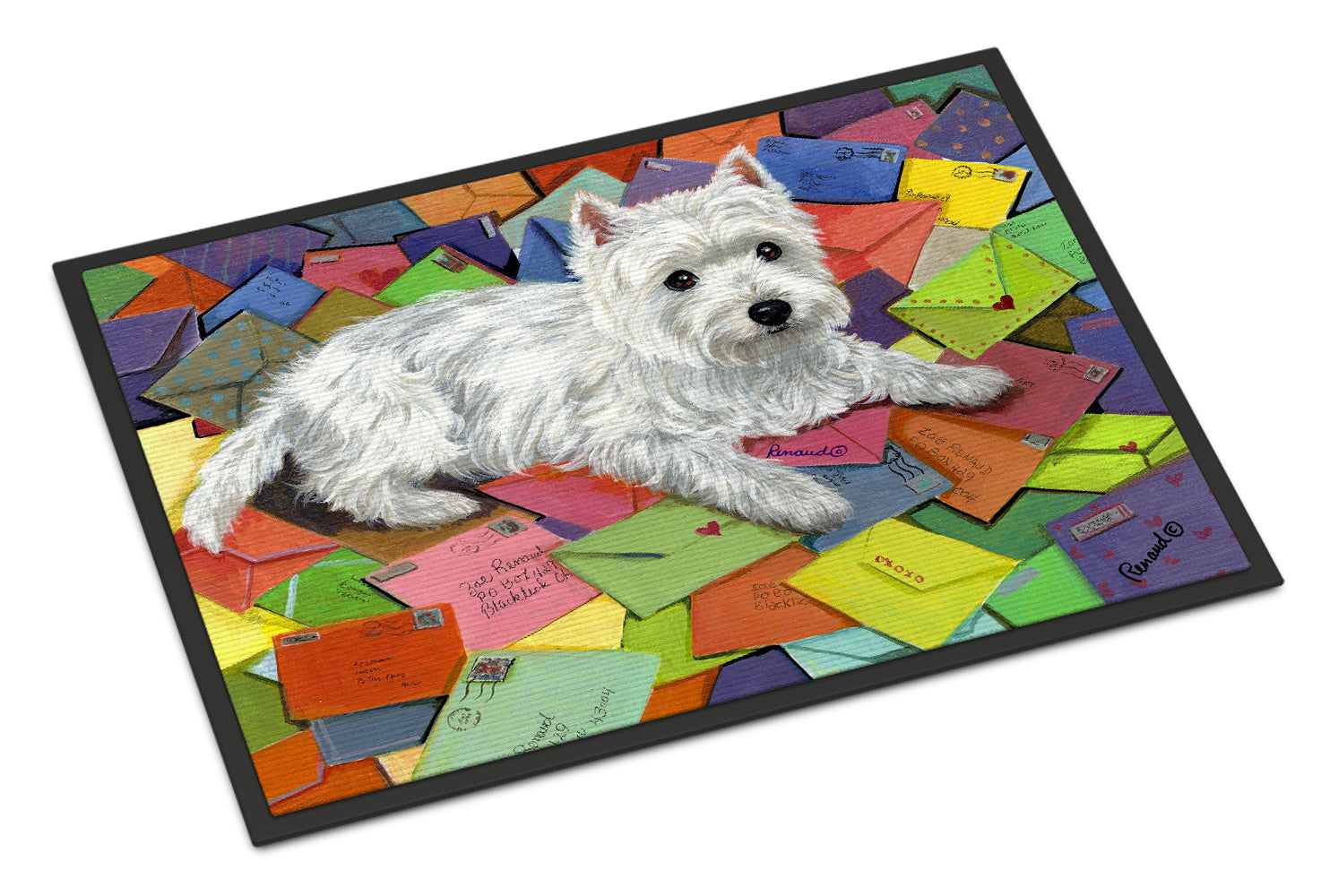 Westie Zoe's Mail Indoor or Outdoor Mat 18x27 PPP3289MAT - the-store.com