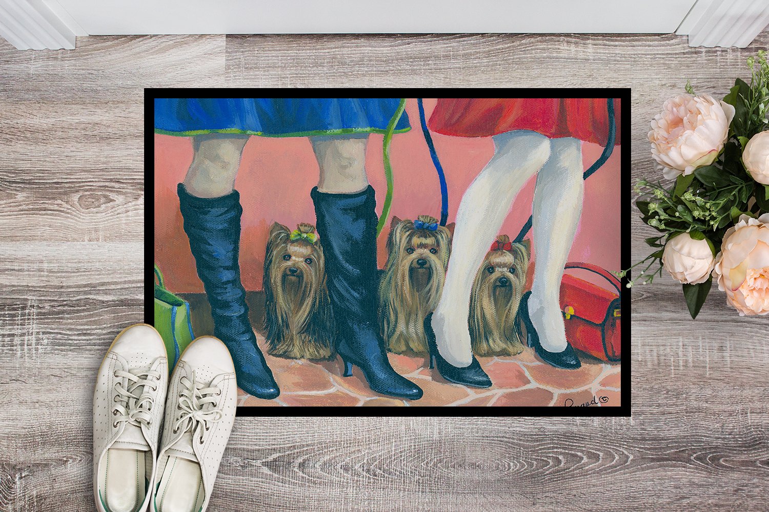 Yorkshire Terrier Yorkie on the Go Indoor or Outdoor Mat 24x36 PPP3292JMAT by Caroline's Treasures