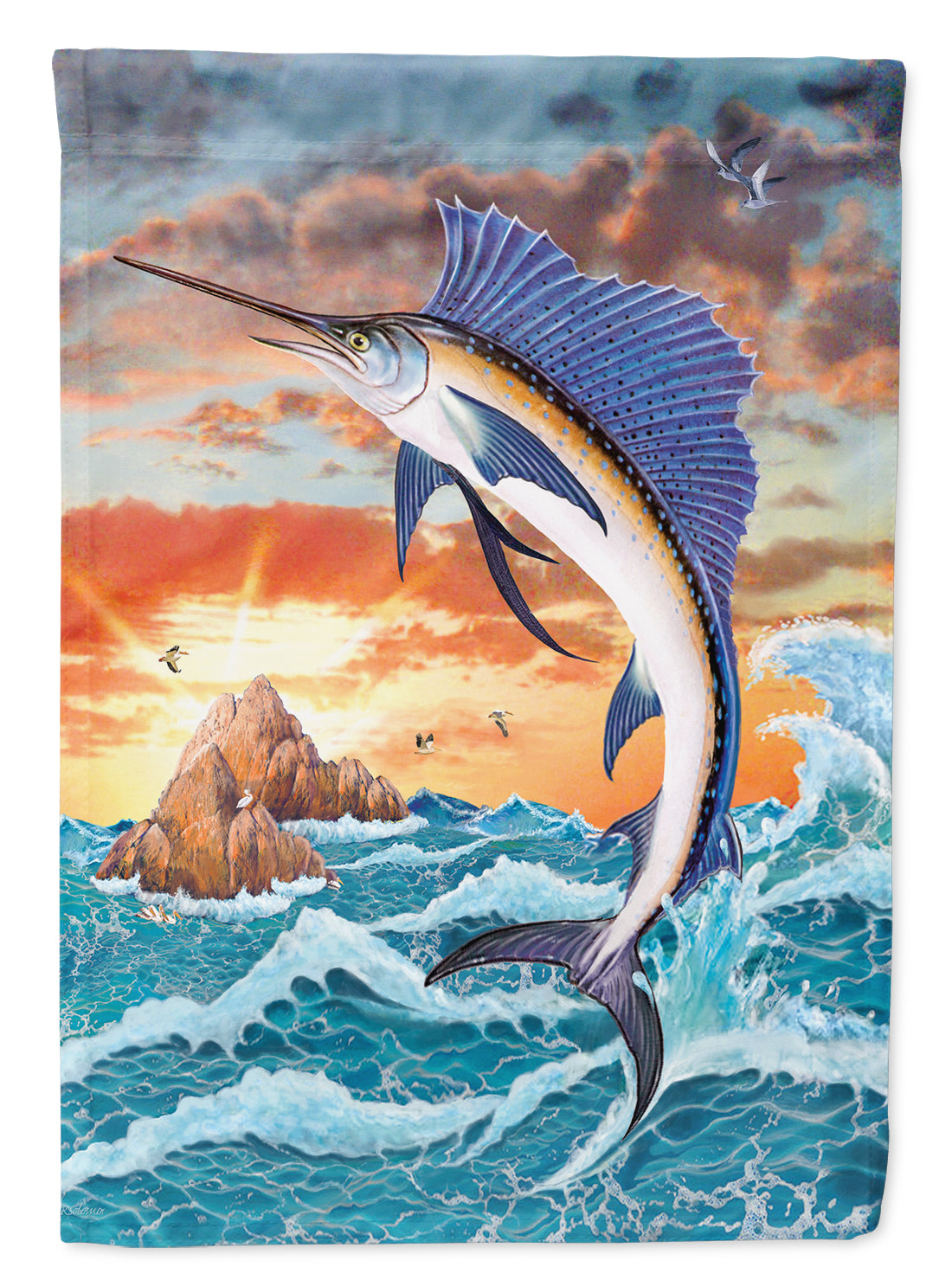 Sailfish at Sunset Flag Garden Size PRS4004GF  the-store.com.