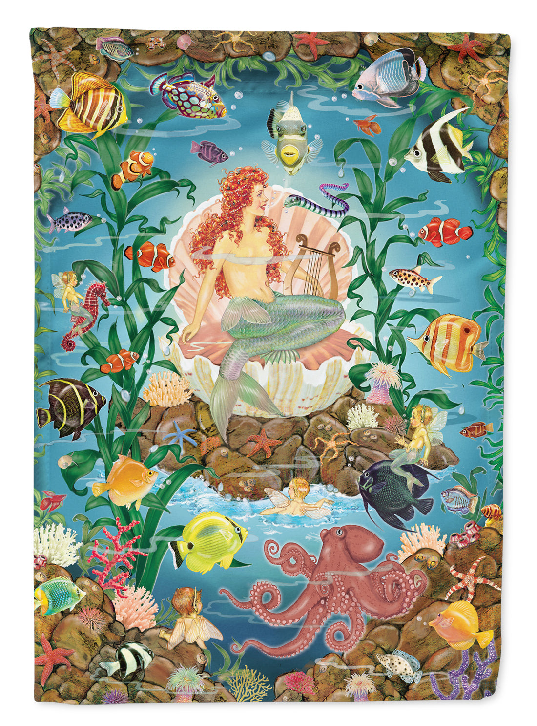 Mermaid's Song Flag Canvas House Size PRS4009CHF  the-store.com.