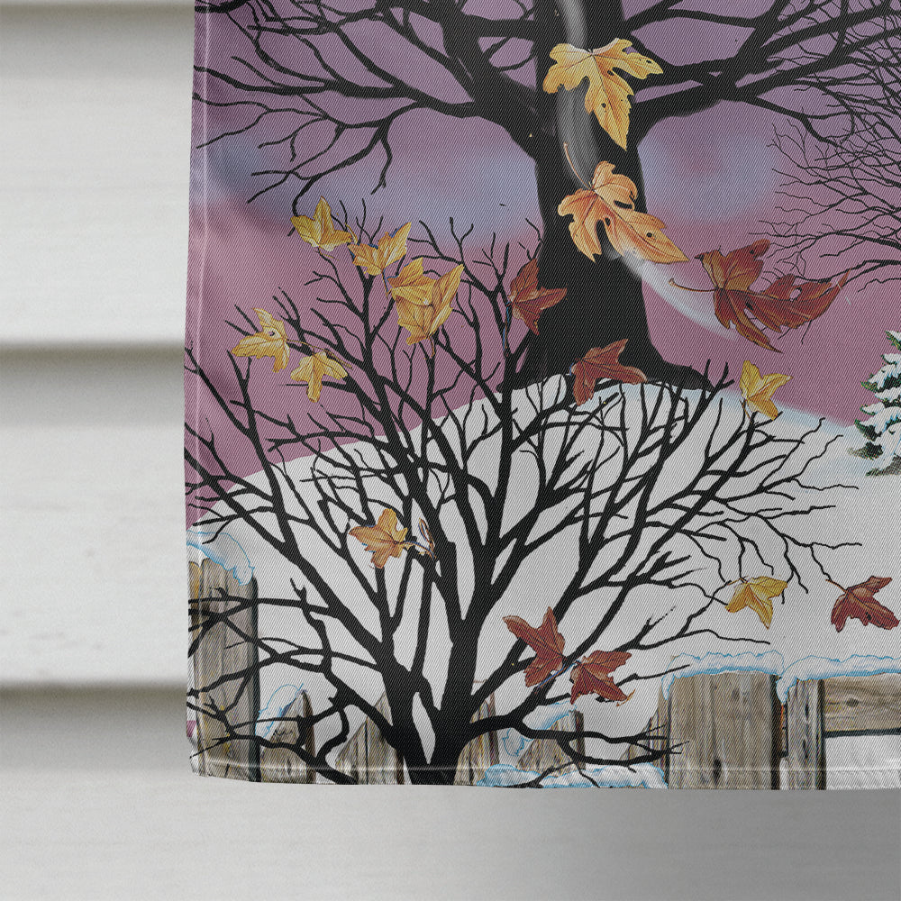 Owl Halloween Moon Flag Canvas House Size PRS4013CHF  the-store.com.
