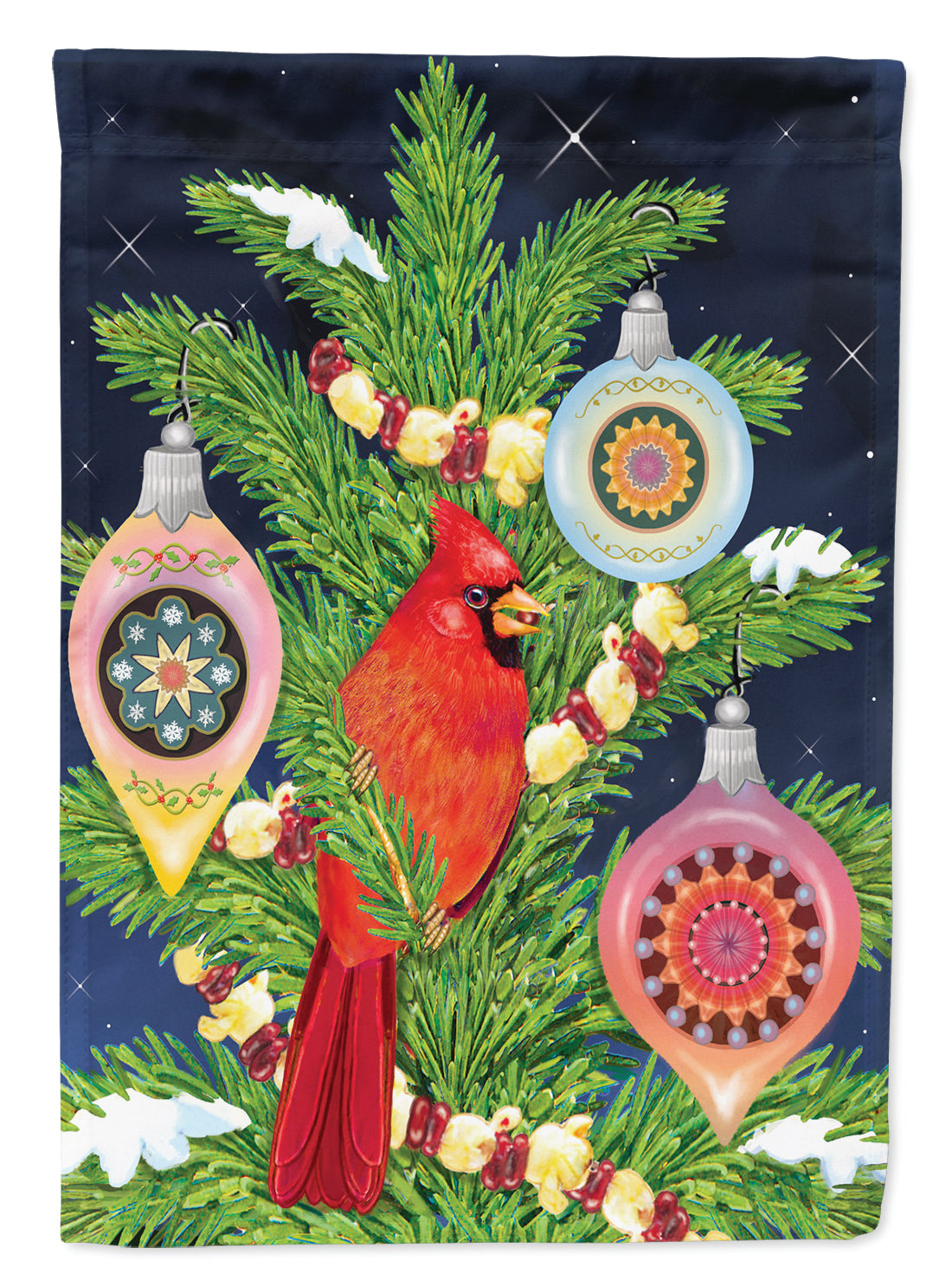 Cardinal's Christmas Dinner Flag Canvas House Size PRS4018CHF  the-store.com.
