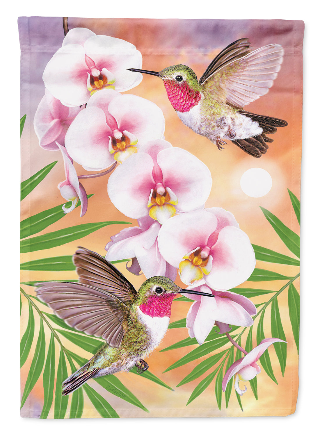 Anna's Hummingbirds Phalaenopsis Flag Canvas House Size PRS4023CHF  the-store.com.