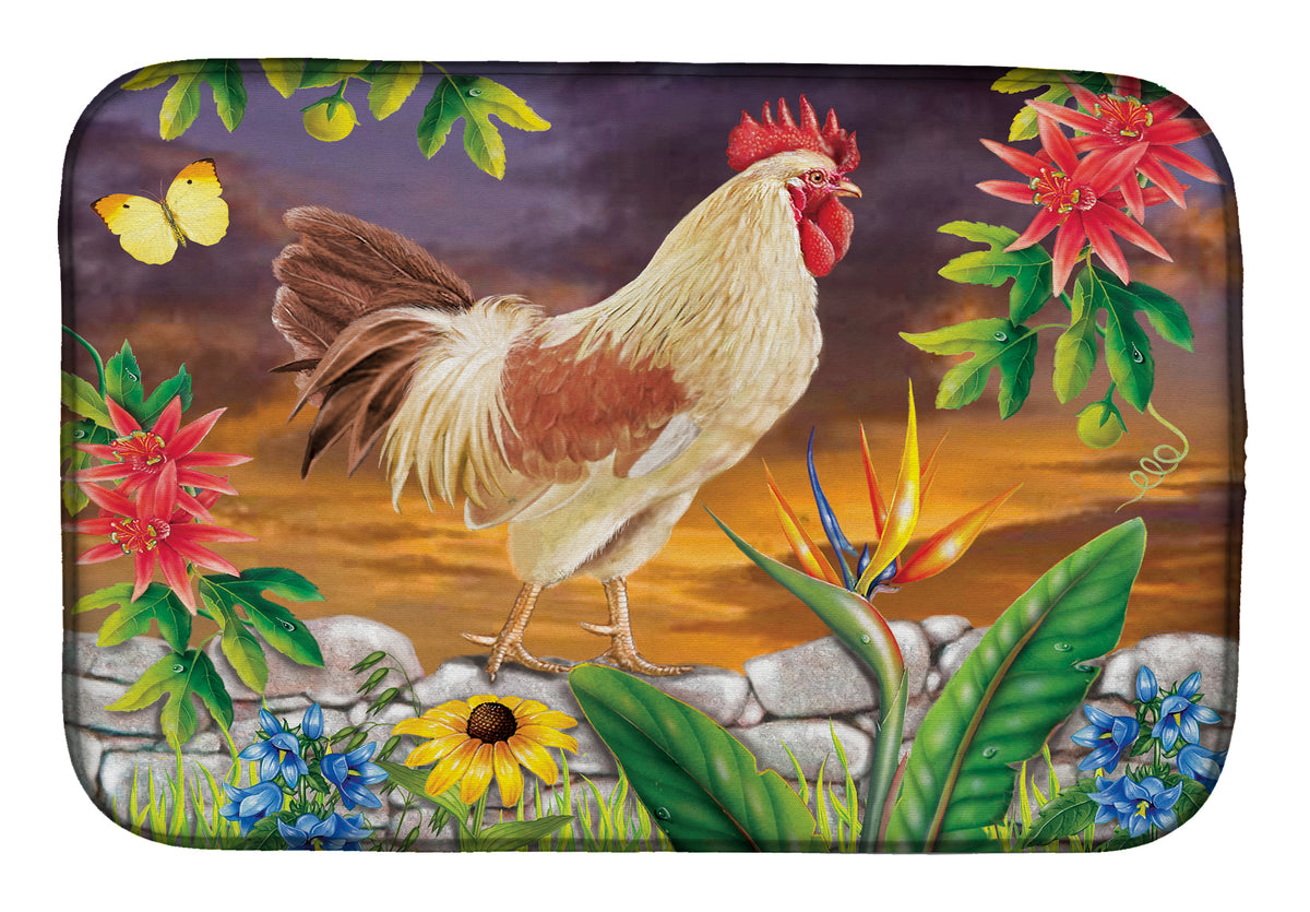White Rooster Dish Drying Mat PRS4025DDM  the-store.com.