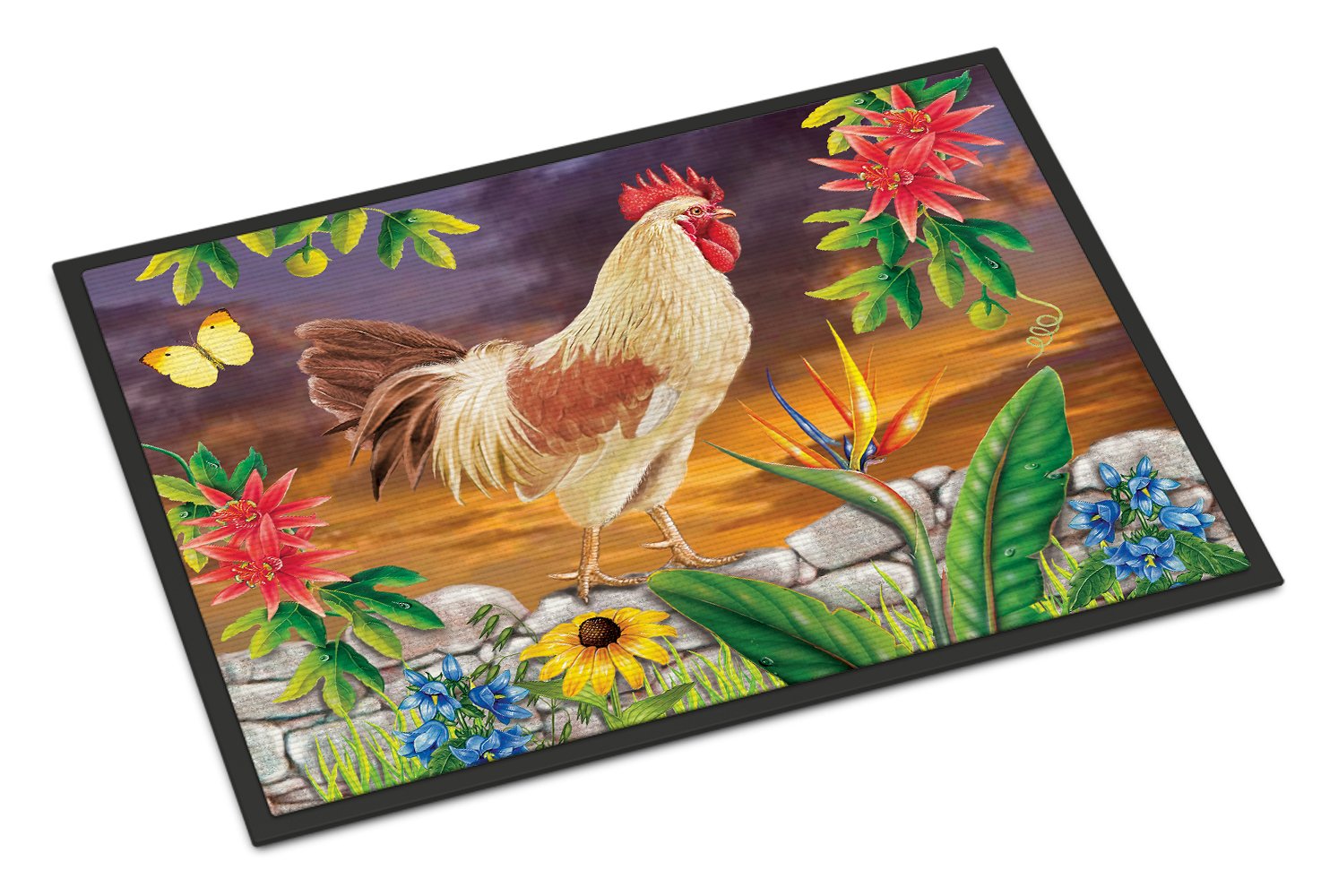 White Rooster Indoor or Outdoor Mat 24x36 PRS4025JMAT by Caroline's Treasures