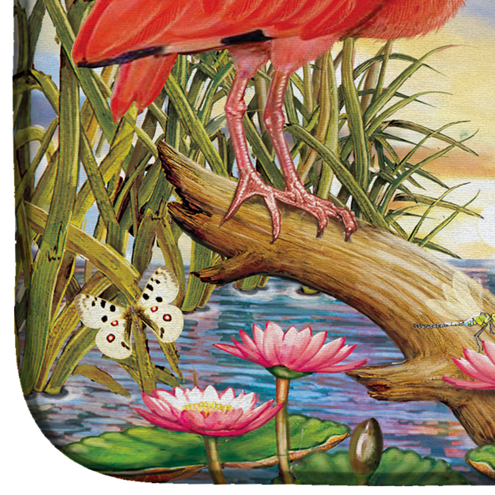 Scarlet And White Ibis Dish Drying Mat PRS4033DDM  the-store.com.