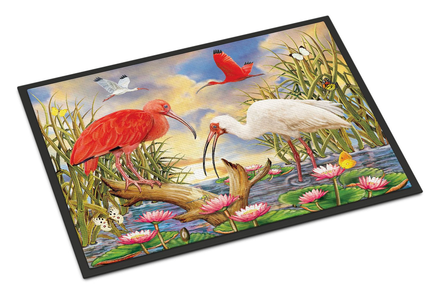 Scarlet And White Ibis Indoor or Outdoor Mat 24x36 PRS4033JMAT by Caroline's Treasures