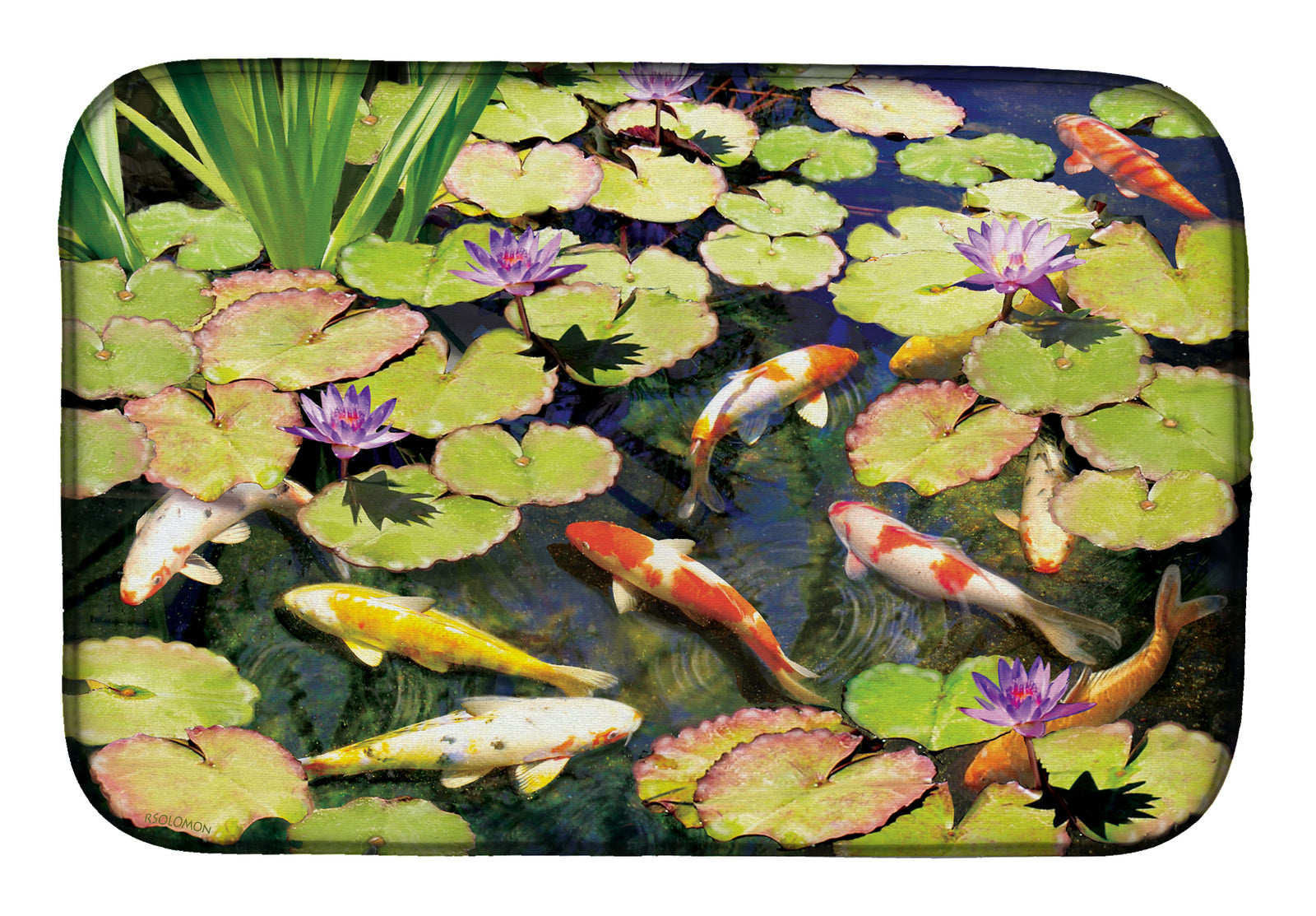 Koi Pond IV Dish Drying Mat PRS4049DDM  the-store.com.