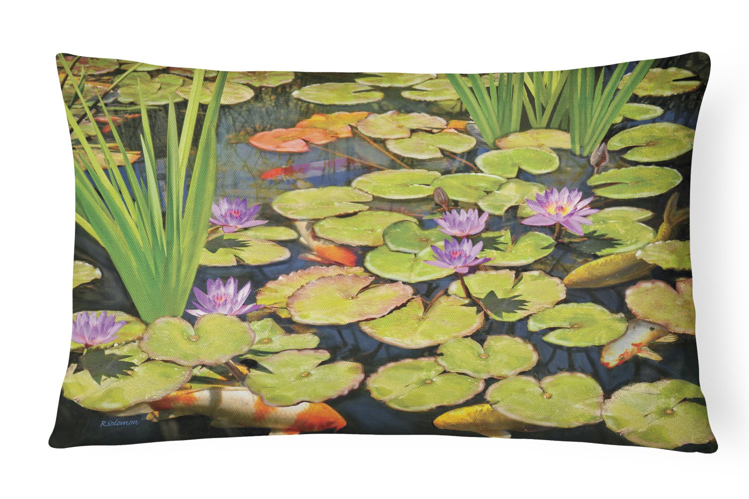 Koi Pond II Canvas Fabric Decorative Pillow PRS4050PW1216 by Caroline's Treasures