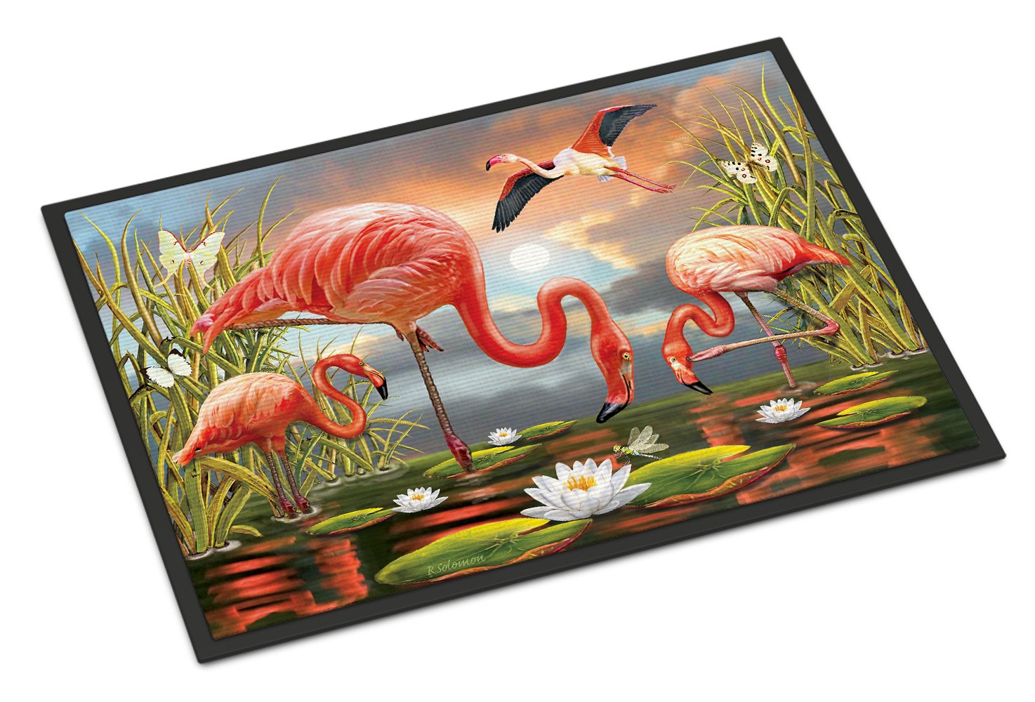 Flamingos Indoor or Outdoor Mat 24x36 PRS4054JMAT by Caroline's Treasures