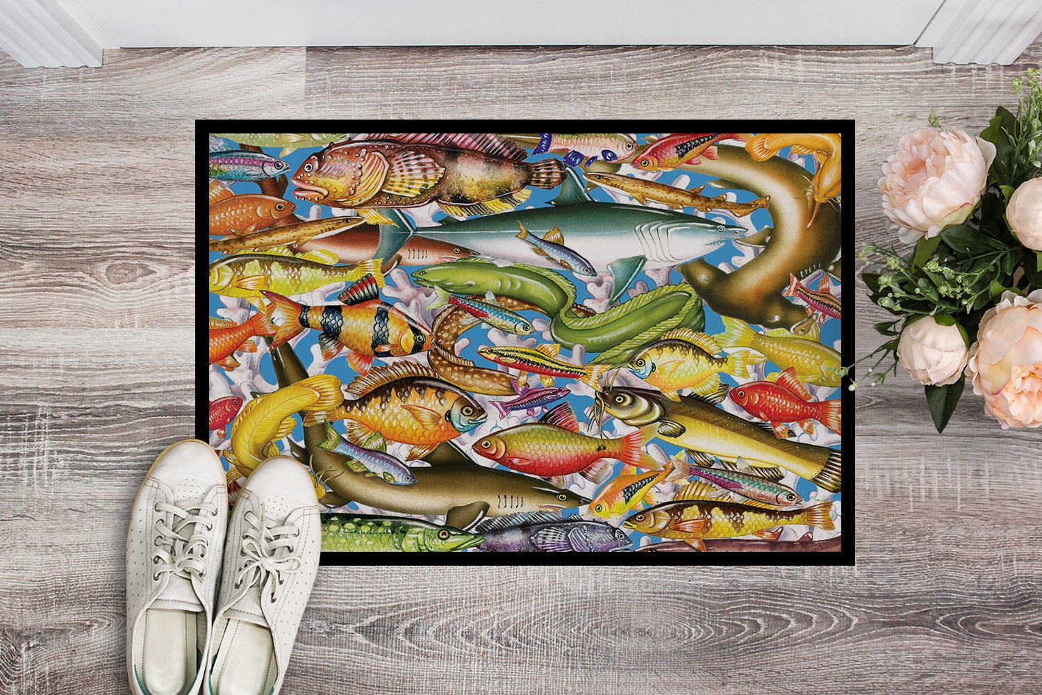 Fish of the Deep Indoor or Outdoor Mat 24x36 PRS4055JMAT by Caroline's Treasures