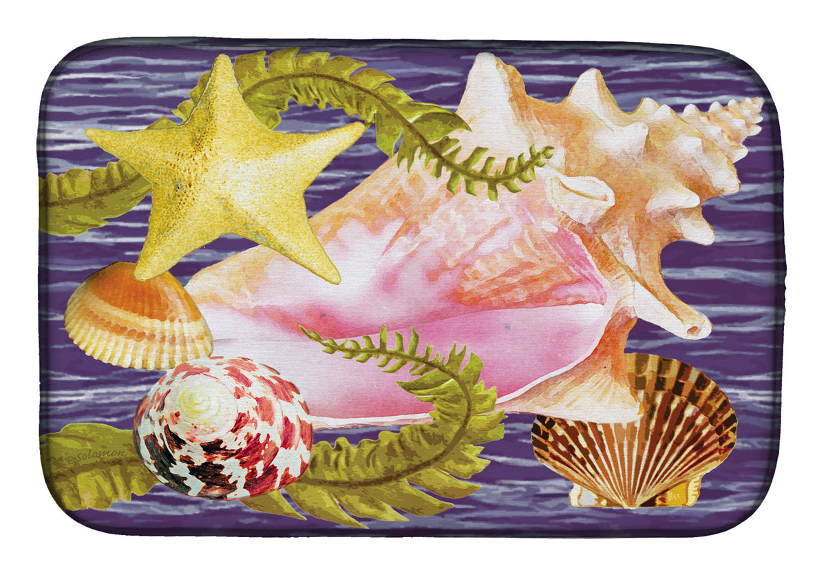 Conch And Starfish Dish Drying Mat PRS4058DDM  the-store.com.