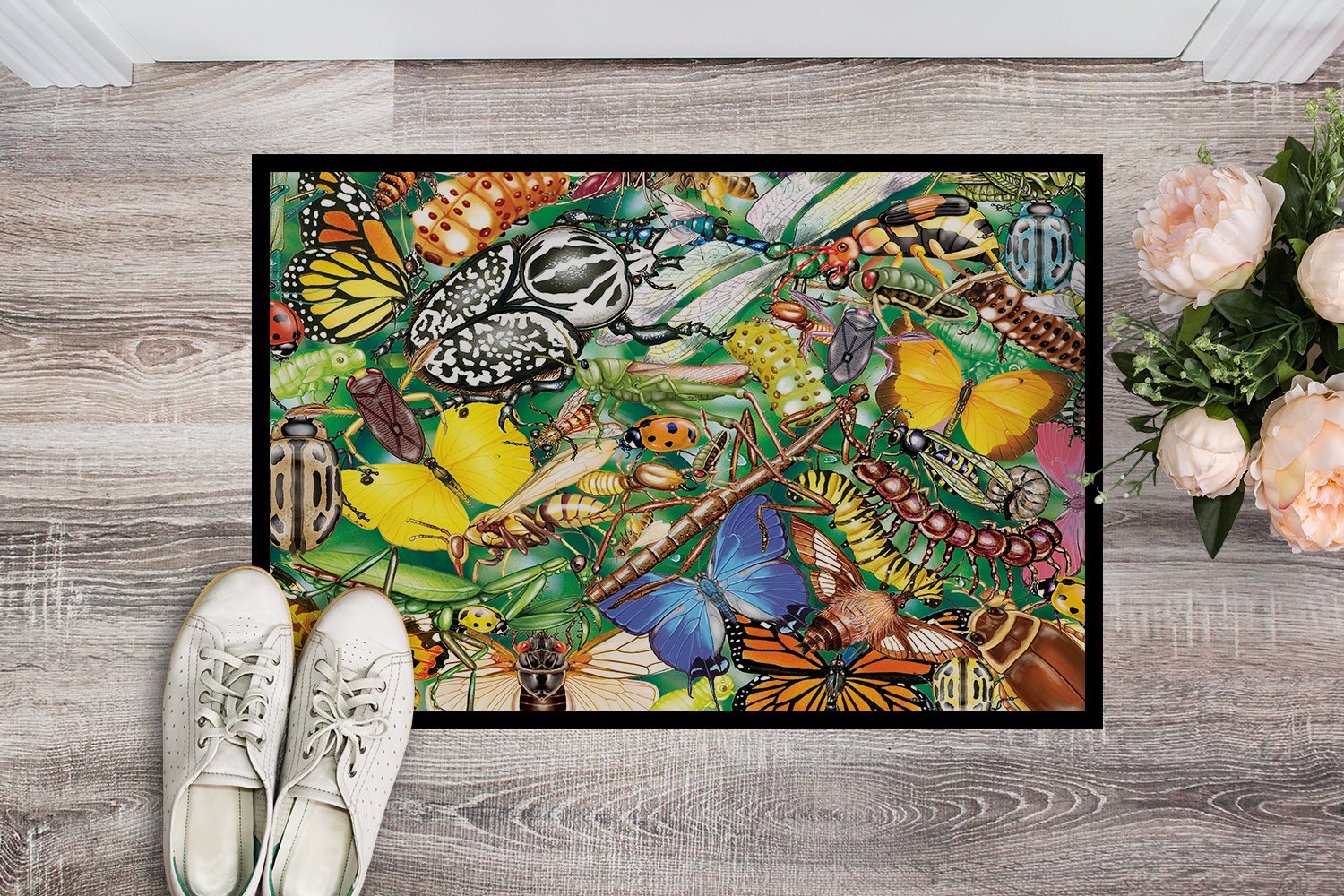 Insects & Butterflies Bug World Indoor or Outdoor Mat 24x36 PRS4059JMAT by Caroline's Treasures