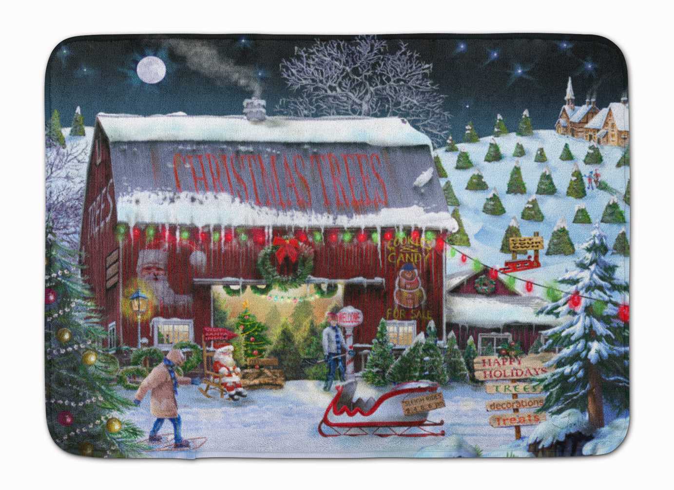 Christmas Tree Farm Machine Washable Memory Foam Mat PTW2002RUG - the-store.com