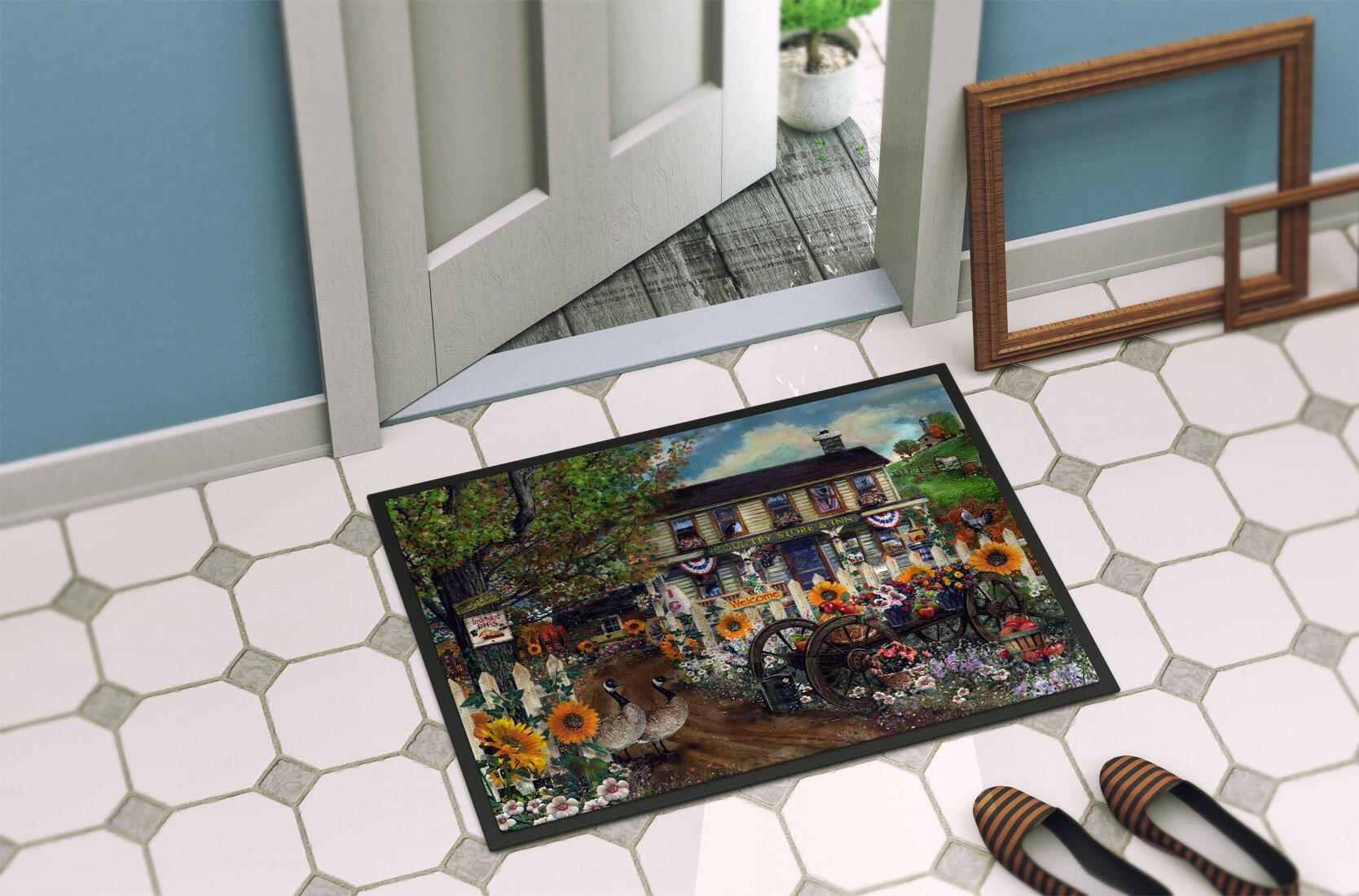 Sunflowers and The Old Country Store Indoor or Outdoor Mat 24x36 PTW2016JMAT - the-store.com