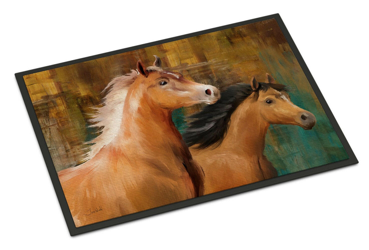 Horse Duo Indoor or Outdoor Mat 18x27 PTW2021MAT - the-store.com