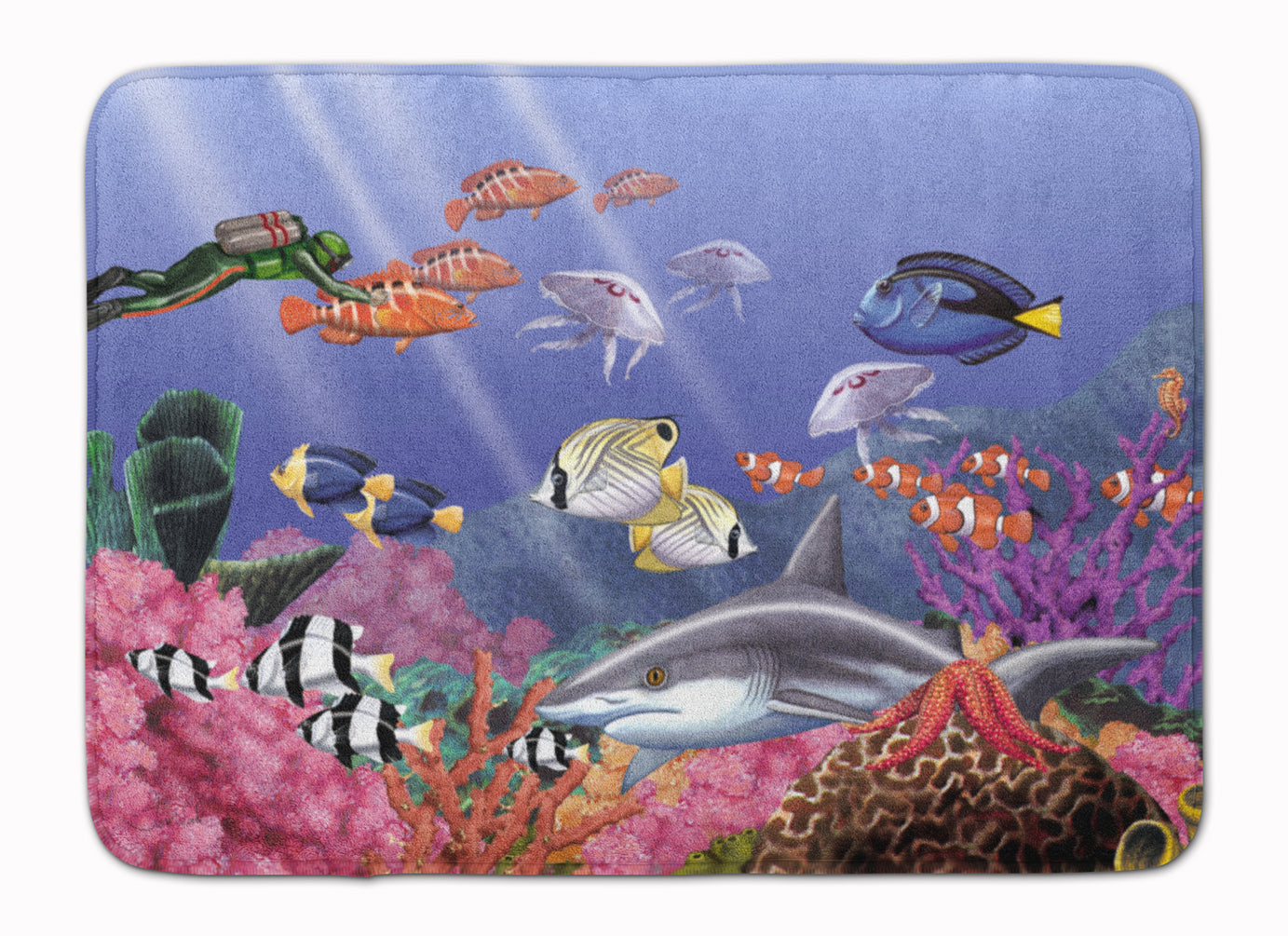 Undersea Fantasy 5 Machine Washable Memory Foam Mat PTW2030RUG - the-store.com