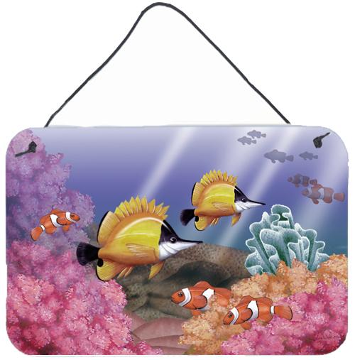 Undersea Fantasy 6 Wall or Door Hanging Prints PTW2031DS812 by Caroline's Treasures