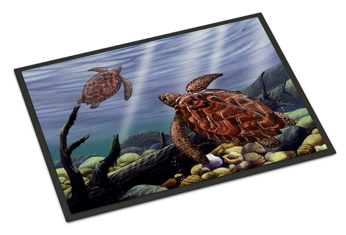 Sea Turtles Indoor or Outdoor Mat 24x36 PTW2042JMAT - the-store.com