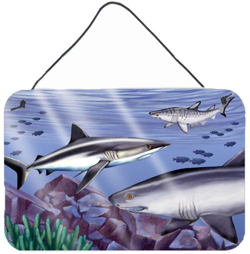 Sharks Wall or Door Hanging Prints PTW2043DS812 by Caroline&#39;s Treasures