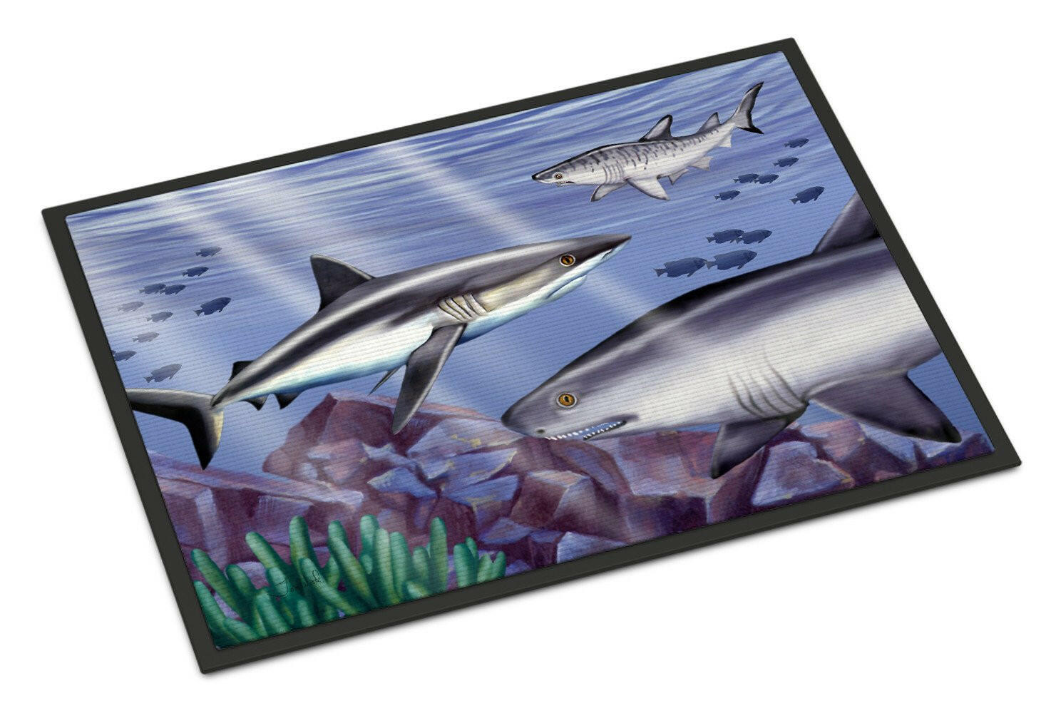 Sharks Indoor or Outdoor Mat 24x36 PTW2043JMAT - the-store.com