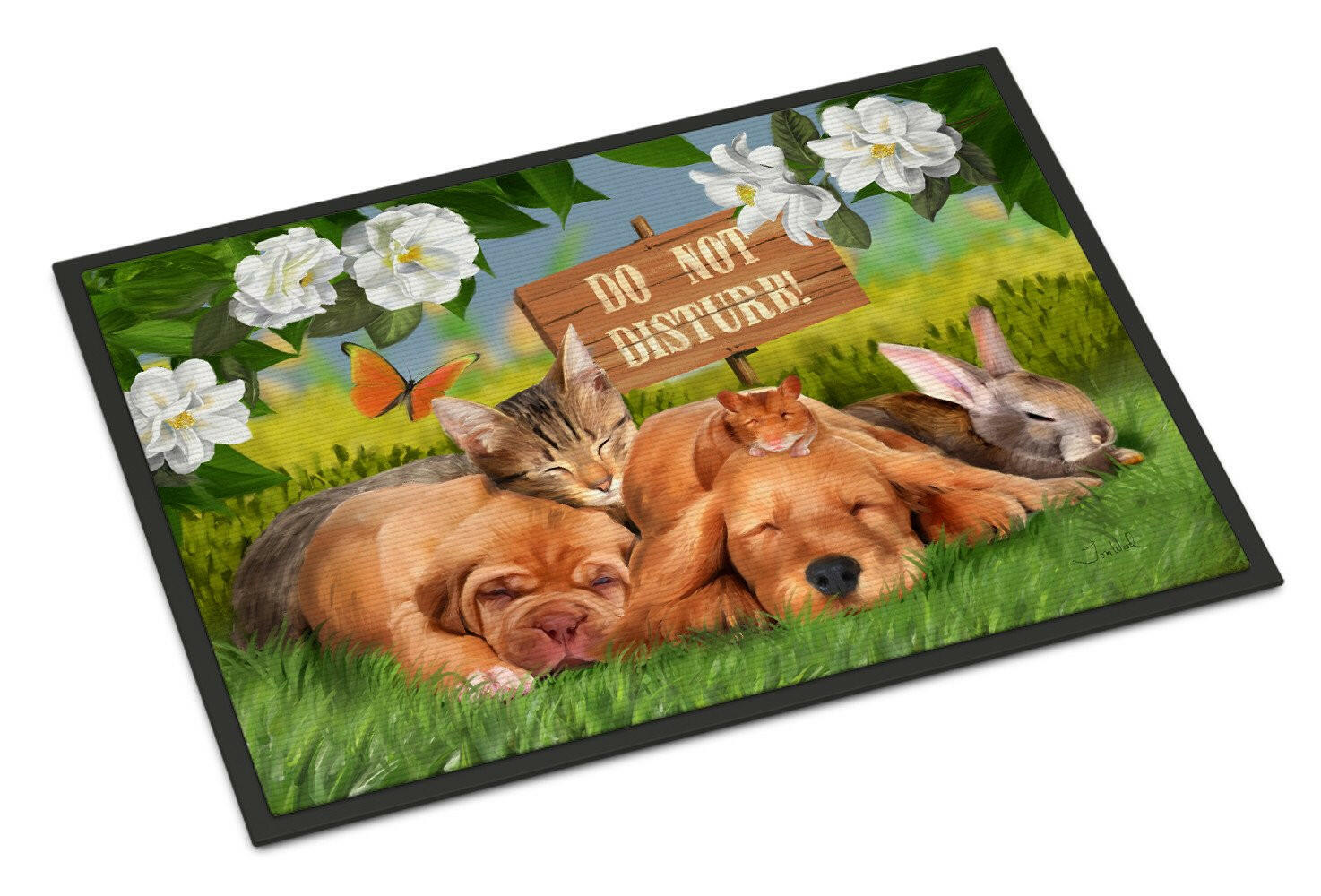 Golden Retriever and Sharpei Do Not Disturb Indoor or Outdoor Mat 24x36 PTW2048JMAT - the-store.com