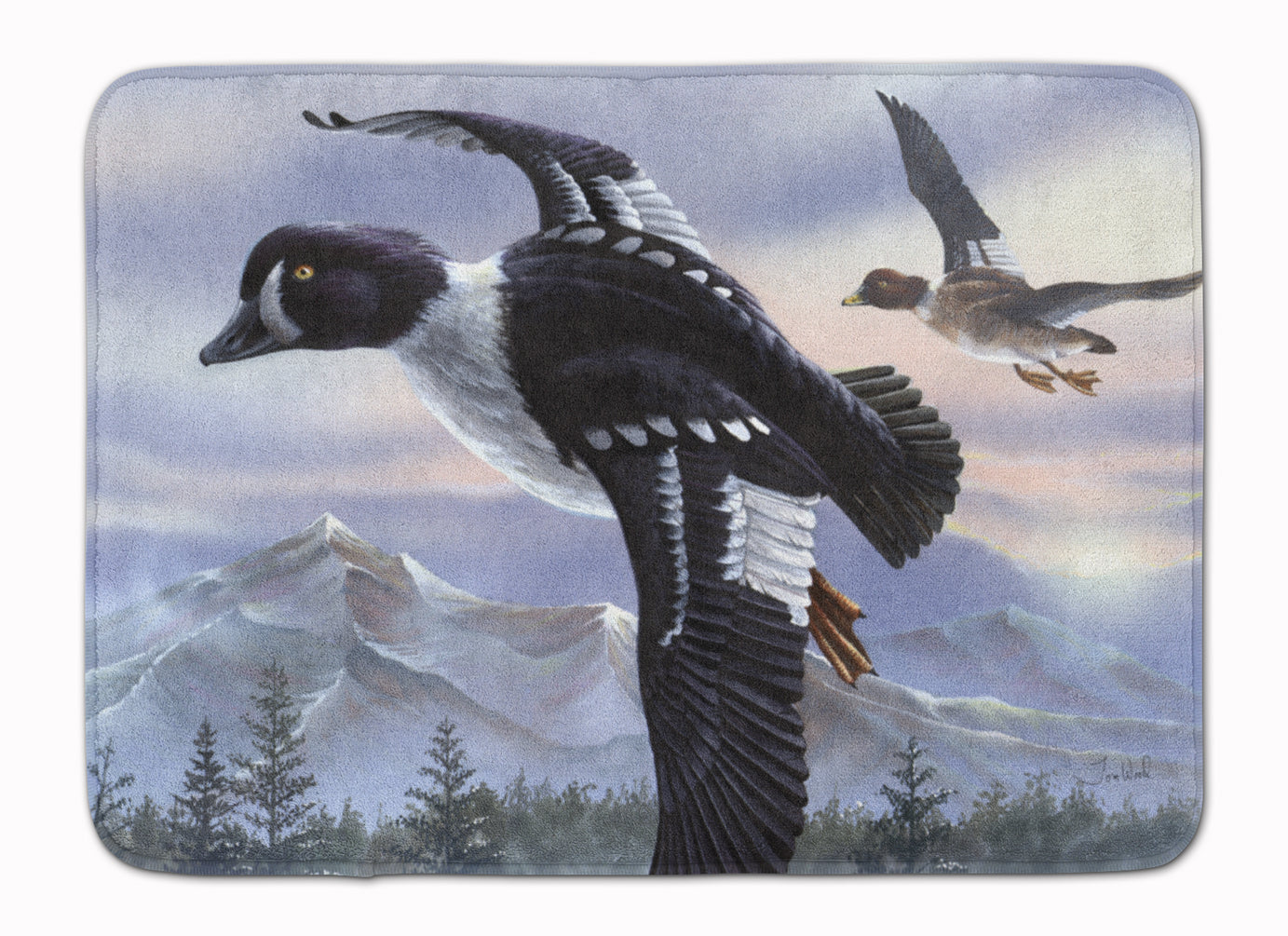 Goldeneye Ducks Flying Machine Washable Memory Foam Mat PTW2055RUG - the-store.com