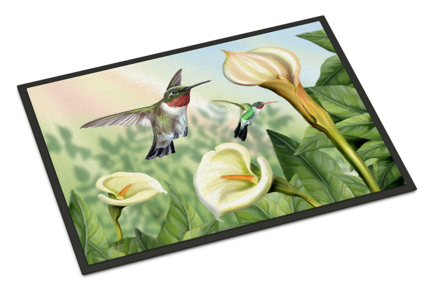 Lily and the Hummingbirds Indoor or Outdoor Mat 24x36 PTW2058JMAT - the-store.com