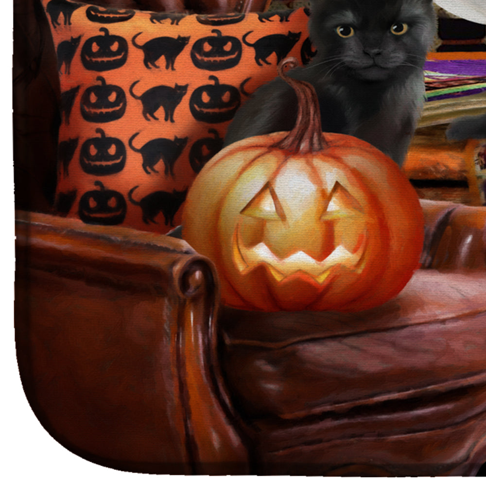 Halloween Black Cats Our Favorite Time Dish Drying Mat PTW2069DDM  the-store.com.