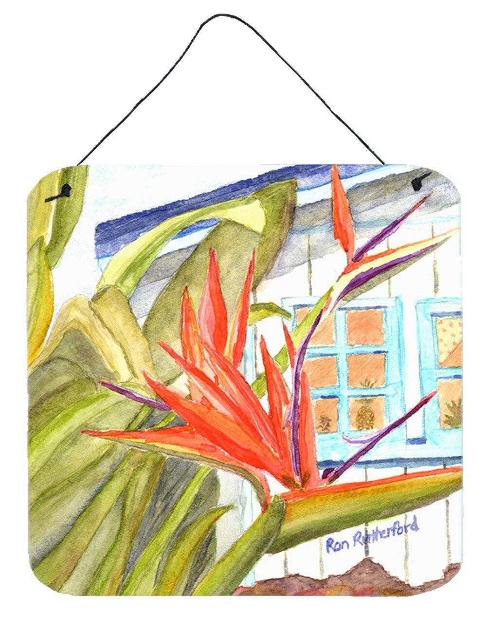 Flower - Bird of Paradise Aluminium Metal Wall or Door Hanging Prints by Caroline&#39;s Treasures