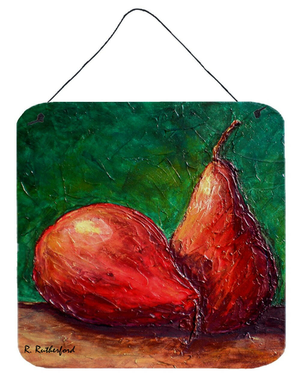 Pears Aluminium Metal Wall or Door Hanging Prints by Caroline's Treasures