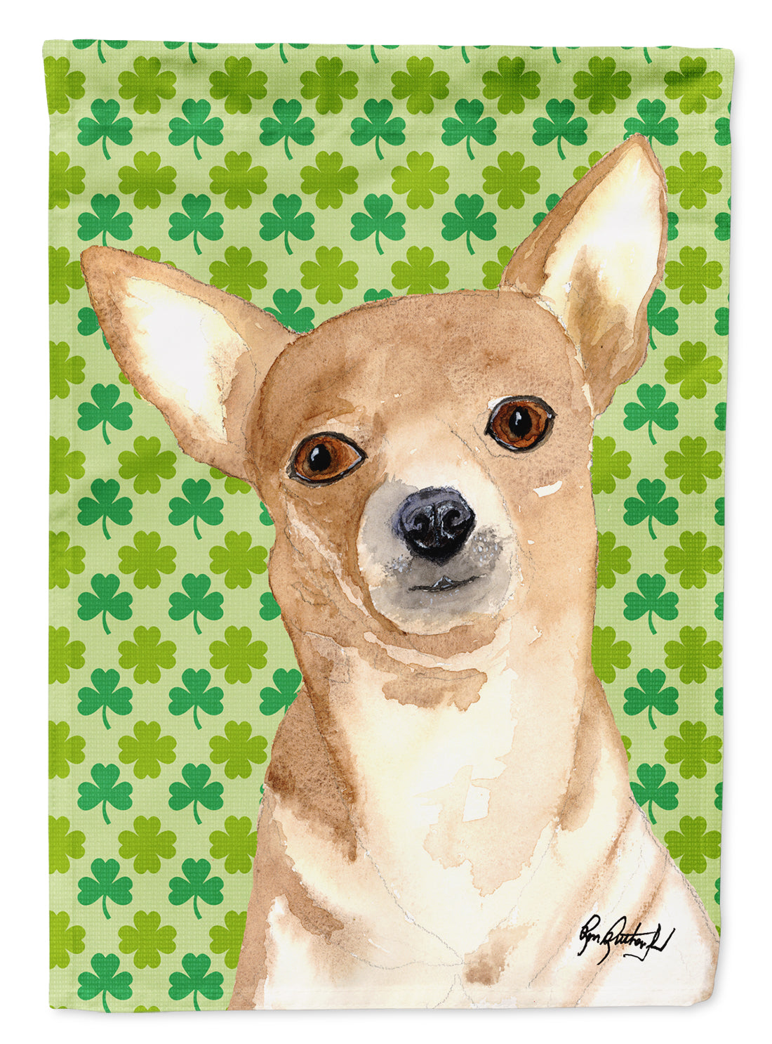 Chihuahua St Patrick's Day Flag Garden Size RDR3013GF.