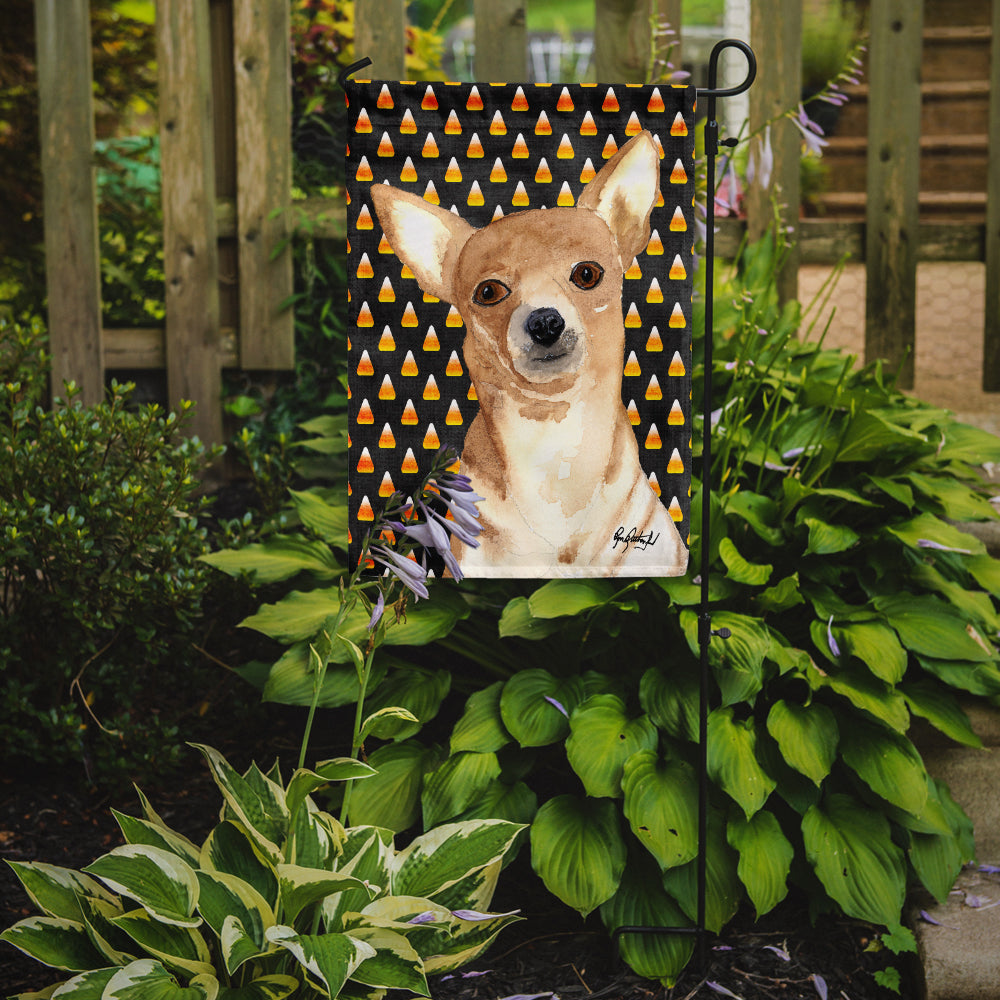 Candy Corn Chihuahua Halloween Flag Garden Size RDR3016GF.