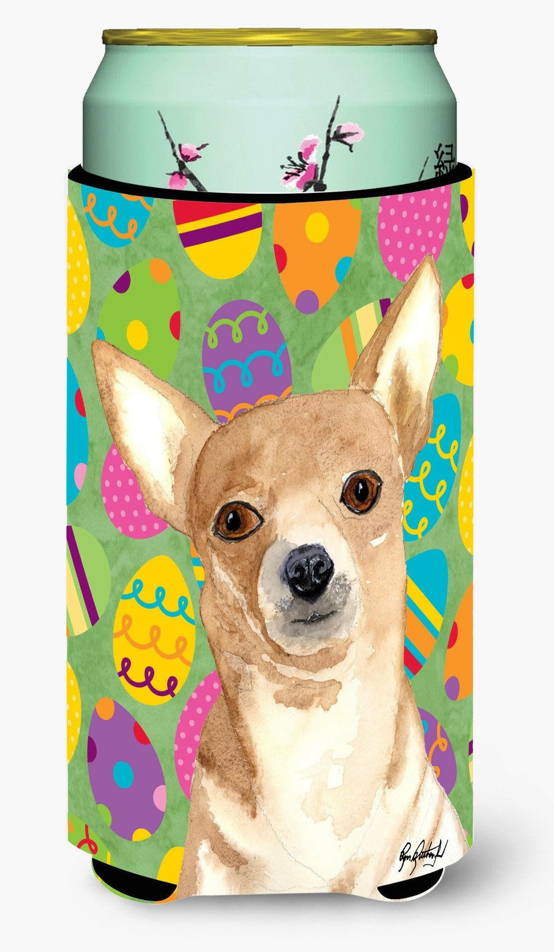 Eggravaganza Chihuahua Easter Tall Boy Beverage Insulator Beverage Insulator Hugger RDR3017TBC by Caroline's Treasures