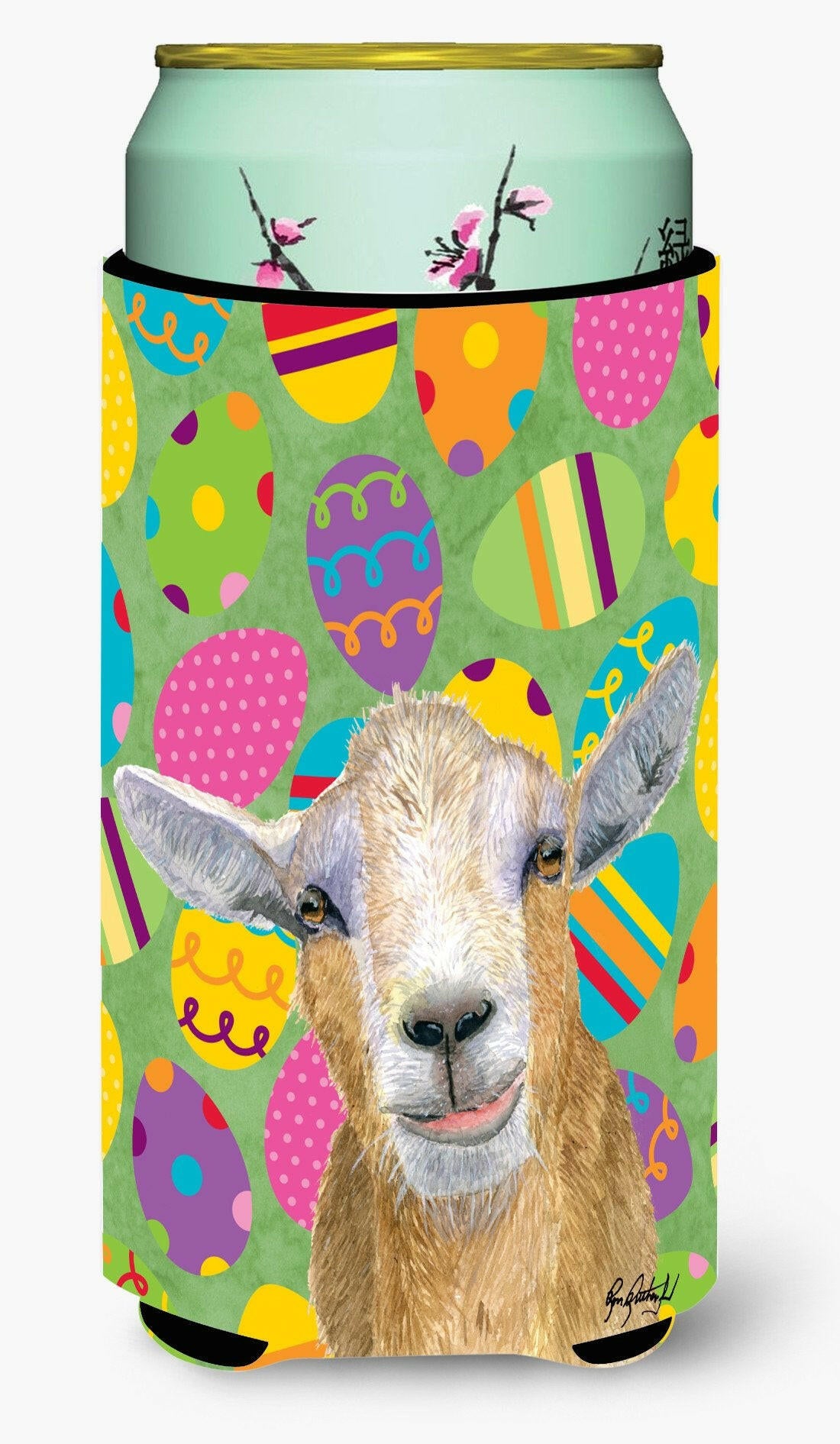 Eggtravaganza Goat Easter Tall Boy Beverage Insulator Beverage Insulator Hugger RDR3021TBC by Caroline's Treasures