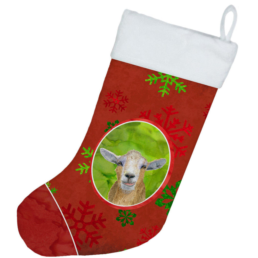 Goat Red Snowflakes Holiday Christmas  Christmas Stocking RDR3022-CS  the-store.com.